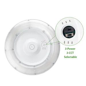Built-in Motion Sensor 3Power 3CCT Selectable White Round Retrofit Led Canopy Light for Petrol Gas Station