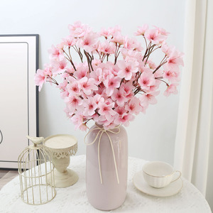 Peach Blossom Branch Simulation Wedding Set <b>Decorations</b> Artificial Cherry Plum Blossom for Ramadan Supplies - Product Image 3