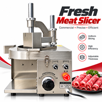 Trancheuse à viande fraîche commerciale en acier inoxydable, machine automatique de découpe de bœuf, de porc, d'agneau et de mouton pour la transformation de la viande