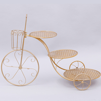 Meilleure vente support à gâteau 3 couches décoration de table à dessert de mariage vélo en fer supports à gâteau à trois couches pour mariage et événements
