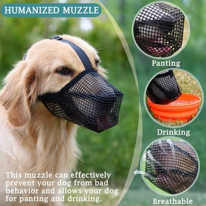 Muselière pour chien en maille respirante, réglable, anti-morsure, pour l'entraînement, le toilettage et la sécurité en extérieur - Product Image 3