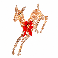 Décoration de Noël en forme de renne lumineux 3D à LED, classée IP44 pour l'extérieur, pour la décoration de Noël