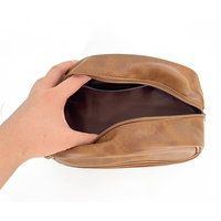 Trousse de toilette en cuir véritable de qualité supérieure pour hommes Kit Dopp en cuir Kit de rasage organisateur grand Kit de voyage salle de bain douche pochette sac