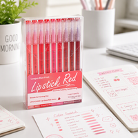 Kit de stylos gel pour journalisation, grande capacité, pointe fine, surligneur, notes, dessin, marquage de contenu essentiel, vente en gros