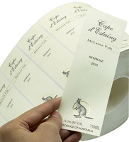 Étiquette de bouteille de vin personnalisée, imperméable, holographique, durable, résistante à l'huile, impression commerciale, étiquette autocollante en vinyle avec impression UV