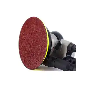 Cakram Pasir Abrasif Campuran Warna Merah Industri 115Mm 125Mm 150Mm untuk Logam 5 Inci 125Mm 8 Lubang Kait Bundar Merah dan Loop Abrasif