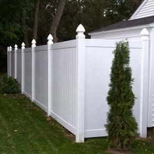 Panneaux de clôture de jardin en PVC vinyle vierge de qualité supérieure, 1,83 m H x 2,44 m L, blancs, écologiques, résistants aux intempéries, pour la sécurité, avec modélisation 3D - Product Image 1