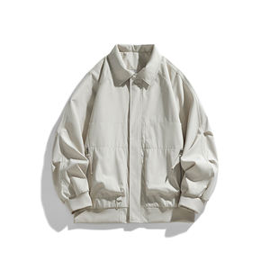 เสื้อโค้ทหนังสไตล์อเมริกันเรโทร ปักโลโก้ตามสั่ง คุณภาพสูงสำหรับผู้ชาย รุ่นใหม่ประจำฤดูใบไม้ร่วงและฤดูหนาวปี 2025 แบบสั้น - Product Image 1