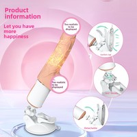 Simulierter Vibrationsstab mit Teleskopfunktion, Heizfunktion und weicher, hautähnlicher Oberfläche, automatische Stimulation für Frauen, 1 Jahr Garantie, 317x76x36mm