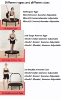Trampoline de gymnastique gonflable pour adultes de 48 pouces de diamètre en PVC et polypropylène, équipement de fitness, exercice physique, unisexe