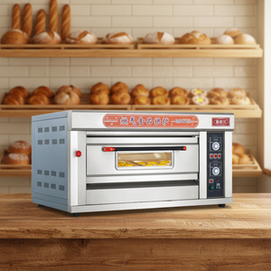 Horno de Pizza Comercial de <span class=keywords><strong>1</strong></span> Plataforma y 2 Bandejas, a Gas, Nuevo, 220V, Control Digital - Product Image 1