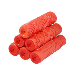 7'' Texture <b>Roller</b> DIY Decorative Art Pattern <b>Paint</b> <b>Roller</b> Rubber <b>Roller</b> for Walls Furnitures and Floors Decoration - Product Image 3