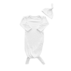<span class=keywords><strong>Pijama</strong></span> personalizado para recién nacido, bolsa de dormir anudada, vestido de bebé, conjunto de gorro - Product Image 6