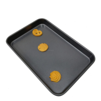 Lot de 3 plaques à pâtisserie rectangulaires antiadhésives en acier au carbone de 0,8 mm, résistantes au four, pour cuisine domestique - Vente en gros usine