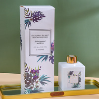 Diffuseur de roseaux d'huile de parfum personnalisé de 150ml-Vente en gros à faible quantité minimale de commande, diffuseur d'arômes de qualité supérieure avec bâtons de fibres, désodorisant pour maison/hôtel