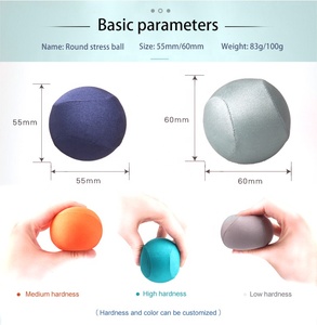 Balle anti-stress en PU en gros de l'usine chinoise, jouet souple promotionnel personnalisé avec logo imprimé, balle à presser en mousse PU certifiée sécurité - Product Image 5