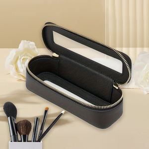 Bolsa de Maquillaje Portátil de PU de Diseño, Bolsa de Cosméticos <span class=keywords><strong>Transparente</strong></span> Impermeable, Bolsa de Almacenamiento de Artículos de Aseo de Viaje Multiusos de Gran Capacidad - Product Image 4