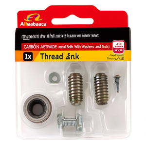 Kit de fixation Fami pour unité de tiroir, inserts filetés, vis métalliques avec rondelles et écrous, lot de 1 - Product Image 3