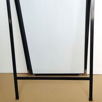Miroir sur pied moderne sur mesure en alliage d'aluminium, grand format, pleine longueur, de haute qualité, épaissi, pour la décoration contemporaine du salon