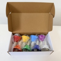 Wholesale Colorful Rainbow 11 CM 8 Note Plastic Hand Bells Musical Instrument