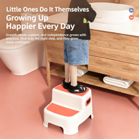 Tabouret antidérapant en plastique écologique pour enfants, double couche, pour toilettes et lavage des mains, repose-pieds pour tout-petits, tabouret domestique pour enfants