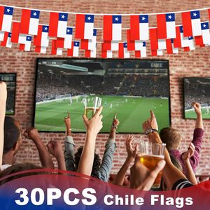 Bandierine a Corda del <span class=keywords><strong>Cile</strong></span>, Piccole Bandiere Nazionali Cilene, Decorazione per Tifosi - Product Image 4