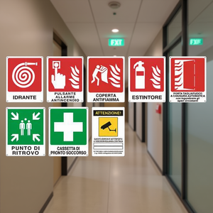 Ensemble de panneaux de signalisation incendie et de sécurité TTAKE pour une utilisation d'urgence dans les bâtiments - Product Image 3