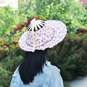 Fan del cappello di bambù portatile e indossabile con cappello estivo Hanbok emozionale del mercato GA convenientemente pieghevole - Product Image 1
