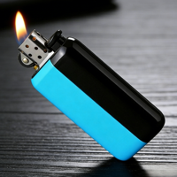 Briquet USB rechargeable OEM personnalisé, sans flamme, pour cigarettes et bougies de barbecue, cadeaux d'affaires, design classique, vente en gros