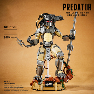 Juego de bloques de construcción Alien Vs <span class=keywords><strong>Predator</strong></span>, modelo de figura de depredador inspirado en la <span class=keywords><strong>película</strong></span>, juguete de montaje DIY para niños y coleccionistas - Product Image 2