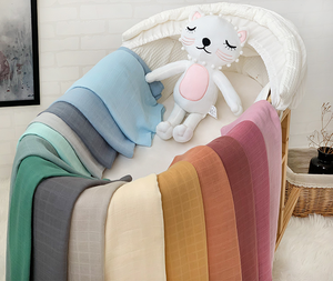 El mejor vendedor en EE. UU. <span class=keywords><strong>Muselina</strong></span> sólidos orgánicos de bambú de bebé de algodón liso arcoiris Swaddle manta abrigo conjunto - Product Image 4