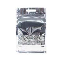 Pochette de scellage écologique à huit côtés à fond plat avec fenêtre à fermeture éclair Sacs d'emballage refermables plaqués aluminium Poignée thermoscellable