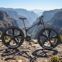 Vélo de montagne tout-terrain pour adultes, hommes et femmes, avec pneus larges 26 pouces, suspension avant, freins à disque doubles, cadre souple, idéal pour la descente - Offre spéciale