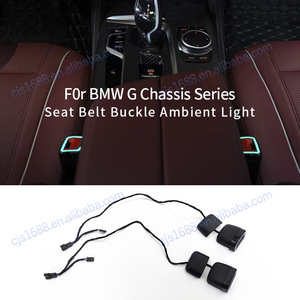 Para <span class=keywords><strong>BMW</strong></span> 3 Series G20 G21, la lámpara de hebilla de luz luminosa ambiental LED más Popular, accesorio de luz de coche, hebilla de cinturón de seguridad, luz ambiental - Product Image 5