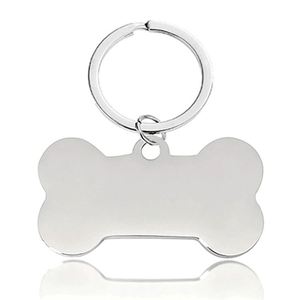 Porte-clés personnalisable en acier inoxydable couleur argent, finition brillante, étanche, style vierge, pour gravure laser DIY, formes ronde, cœur, rectangle - Product Image 5