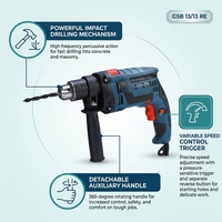 Nouvelle perceuse à percussion multifonctionnelle YLE, style pistolet, haute puissance 850W, 220V/110V, portative, double vitesse, pour découpe de plaques métalliques