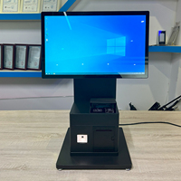 Haute qualité 23.6 "écran tactile de bureau kiosque debout au sol lecteur de codes à barres Scanner de passeport enregistrement interactif en libre-service