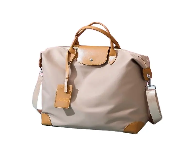 Étiquette nominative pliable sac à bagages de voyage pour femmes fourre-tout de voyage sac de week-end sacs de sport à bandoulière