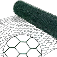Clôture en treillis hexagonal en PVC vert/galvanisé à haute résistance, service de soudage pour cages de ferme