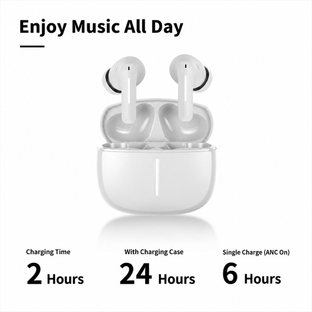 Wireless ENC Active Noise Cancellation Earphones Anti-echo S81A Semi-in-ear Design ANC True Wireless Stereo Earbuds