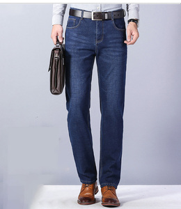 Pantalones de Jean Ajustados de Marca al por Mayor para <span class=keywords><strong>Hombre</strong></span>, Pantalones Casuales de Diseñador Personalizados en <span class=keywords><strong>Tallas</strong></span> <span class=keywords><strong>Grandes</strong></span>, de Alta Elasticidad y Resistentes al Desgaste, Pantalones de Trabajo en Denim Negro - Product Image 1