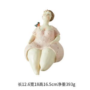 Set di 3 Statue in Resina di Donne Formose in Stile INS, Statuette Decorative per la Casa - Product Image 3