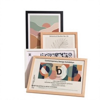 Bingkai Display Papan MDF Densitas Tinggi yang Dapat Disesuaikan, Bingkai Foto Kayu, Penyangga Puzzle/Poster A4/A3 untuk Dinding, untuk Penggunaan Studio