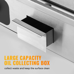 Plancha Eléctrica de 2000W con Superficie de PTFE, Perillas Dobles, Caja Recolectora de Grasa, Gran Área de Cocción, Calentamiento en Forma de U, para Cocina Exterior y Restaurantes - Product Image 5