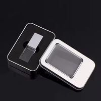 Clé USB en bois et cristal de luxe avec lumière LED, USB 2.0, 128 Mo-128 Go, Nouvelle, Certifiée CE/FCC, Garantie 1 an, Multicolore, Durée de vie 10 ans