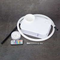 Offre Spéciale Narguilé Chicha Portable en Acrylique Petit Format Design Livre Arabe Multi-Couleurs avec Tuyau Simple et Boîte Lumineuse LED