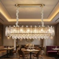 Lustre en cristal italien de luxe, lampe suspendue LED pour salon, chambre à coucher, bar, table à manger, décoration de la pièce