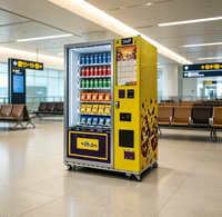 Distributeur automatique de snacks en métal sans personnel 24h/24 pour centre commercial, avec refroidissement par compresseur SDK, capacité de 300 à 600 pièces
