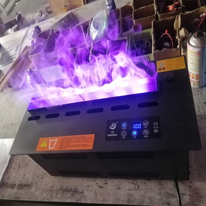 Hiện đại 3D hơi nước Lò sưởi điện tử thép chèn 7-màu ngọn lửa âm thanh <span class=keywords><strong>Bluetooth</strong></span> chức năng ứng dụng từ xa Lò sưởi điện - Product Image 2