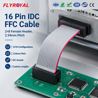 Câble plat IDC FFC 16 broches, connecteur femelle 2x8, pas de 2,54 mm, faisceau de câbles industriel personnalisé pour connexion de panneau
